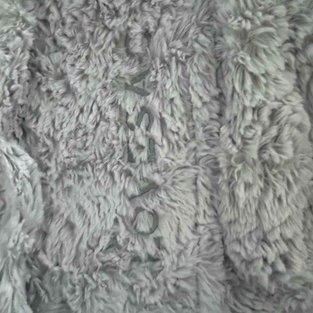 Cozy Gray Faux Fur Bean Bag Chair - Picture 2 of 3